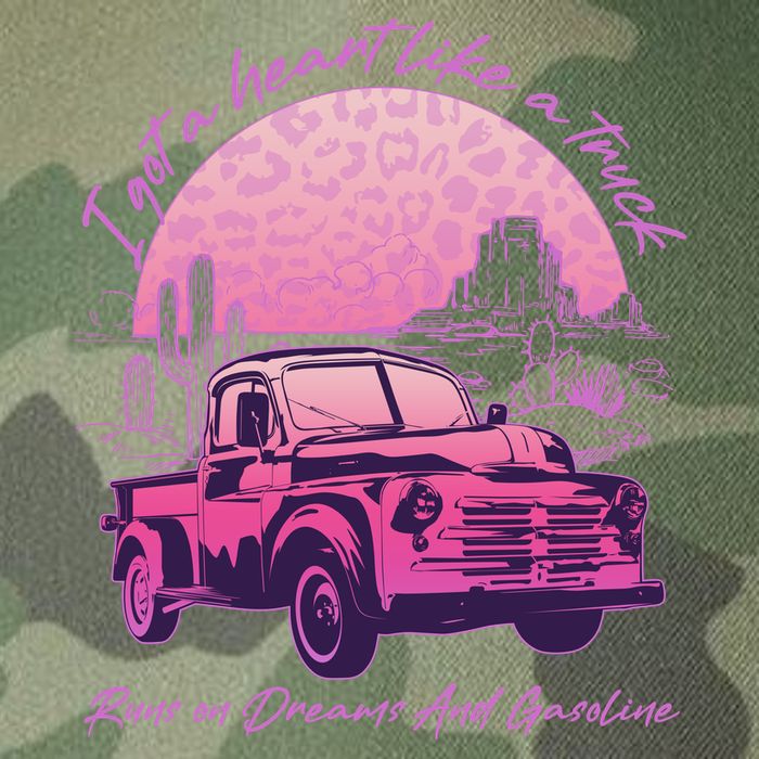 I Got A Heart Like A Truck Runs On Dreams And Gasoline Legacy Tie Dye Trucker Hat