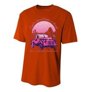 I Got A Heart Like A Truck Runs On Dreams And Gasoline Performance Sprint T-Shirt