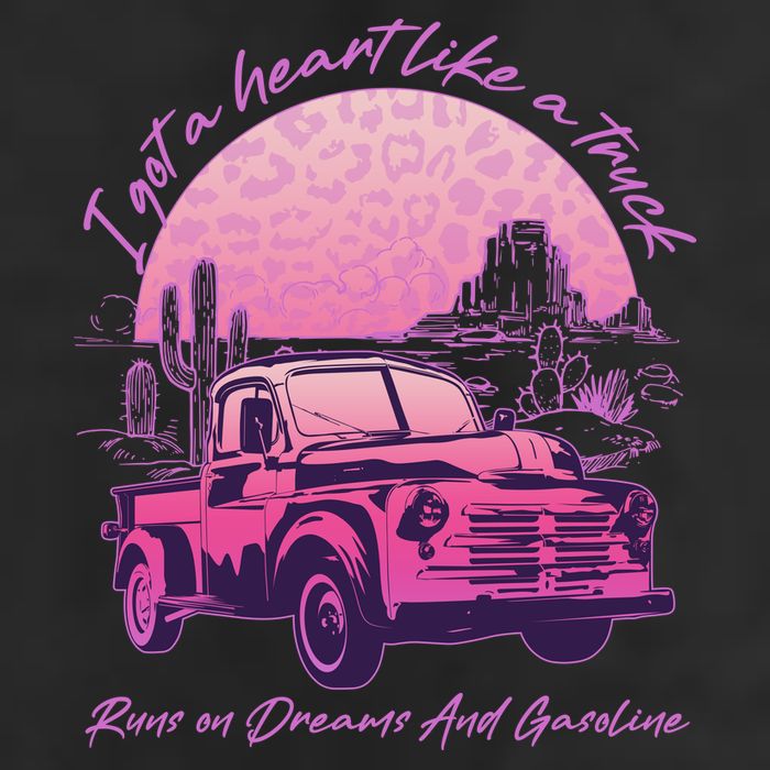 I Got A Heart Like A Truck Runs On Dreams And Gasoline Cool Comfort Performance Bucket Hat