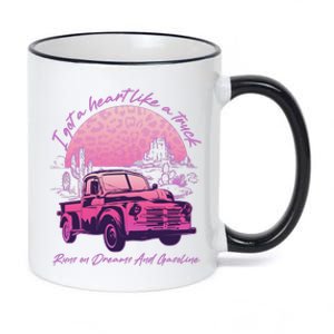 I Got A Heart Like A Truck Runs On Dreams And Gasoline 11oz Black Color Changing Mug