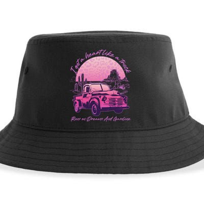 I Got A Heart Like A Truck Runs On Dreams And Gasoline Sustainable Bucket Hat