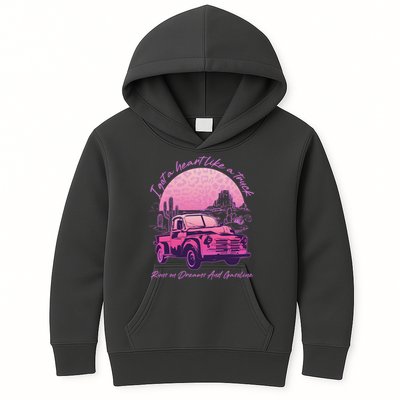 I Got A Heart Like A Truck Runs On Dreams And Gasoline Kids Hoodie