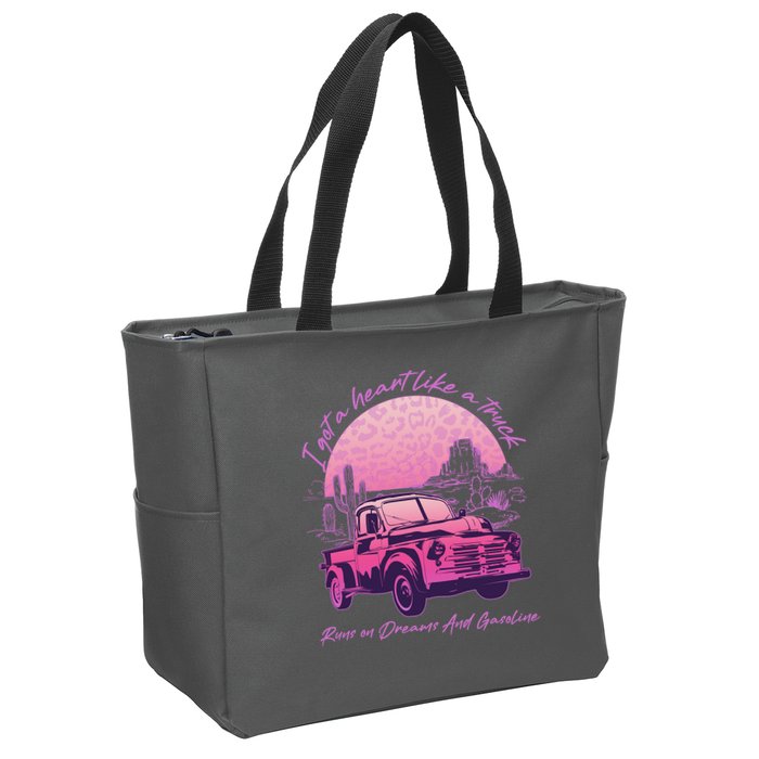 I Got A Heart Like A Truck Runs On Dreams And Gasoline Zip Tote Bag