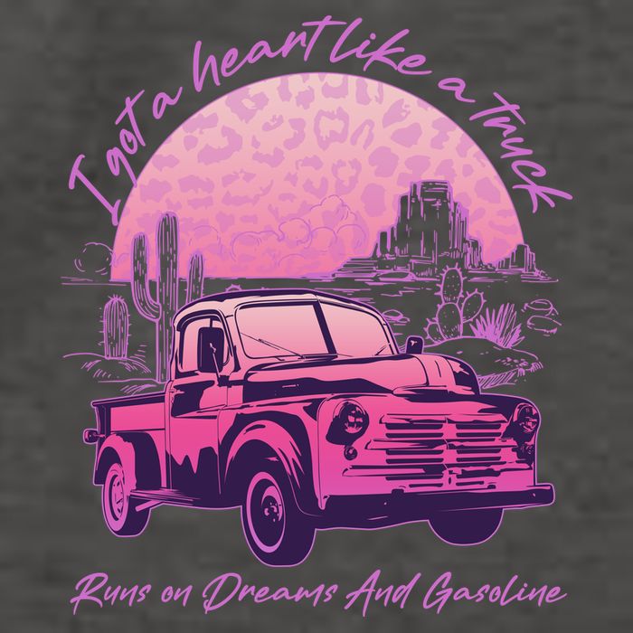 I Got A Heart Like A Truck Runs On Dreams And Gasoline Vector Backpack
