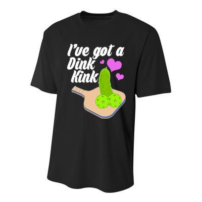 I've Got A Dink Kink Pickle Ball Youth Performance Sprint T-Shirt