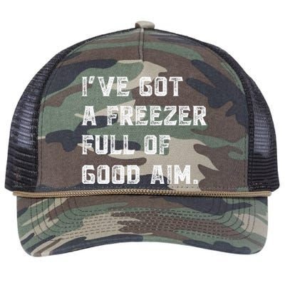 Ive Got A Freezer Full Of Good Aim Retro Rope Trucker Hat Cap