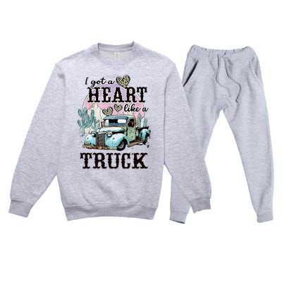 I Got A Heart Like A Truck Runs On Dreams Premium Crewneck Sweatsuit Set