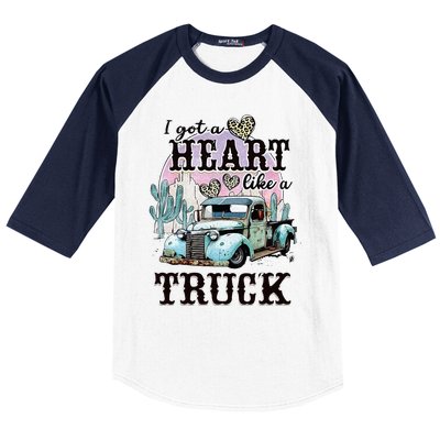 I Got A Heart Like A Truck Runs On Dreams Baseball Sleeve Shirt