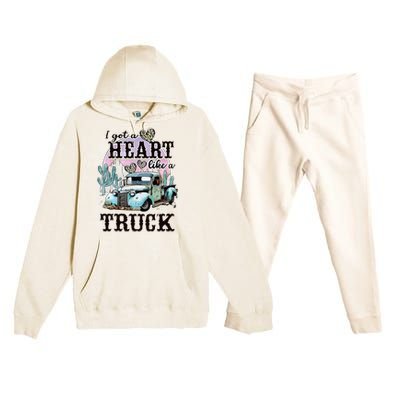 I Got A Heart Like A Truck Runs On Dreams Premium Hooded Sweatsuit Set