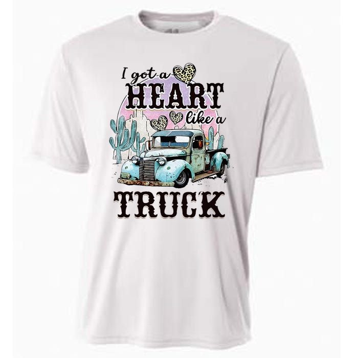 I Got A Heart Like A Truck Runs On Dreams Cooling Performance Crew T-Shirt