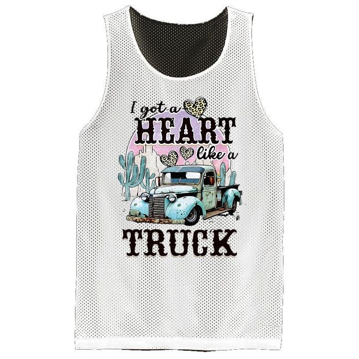 I Got A Heart Like A Truck Runs On Dreams Mesh Reversible Basketball Jersey Tank