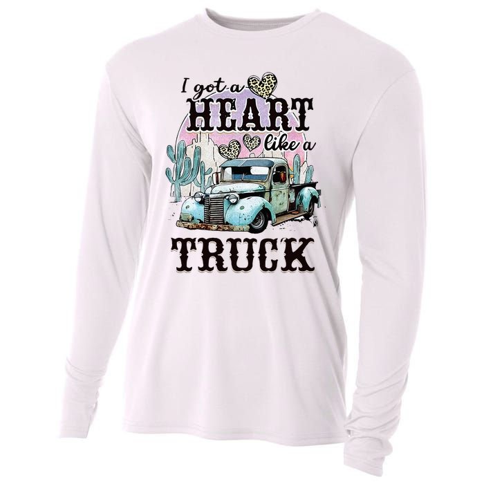 I Got A Heart Like A Truck Runs On Dreams Cooling Performance Long Sleeve Crew