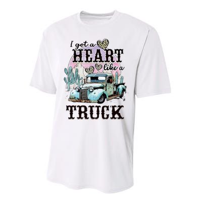 I Got A Heart Like A Truck Runs On Dreams Performance Sprint T-Shirt