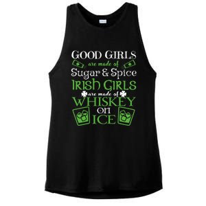 Irish Girl are Whiskey on Ice St. Patrick's Day Ladies PosiCharge Tri-Blend Wicking Tank