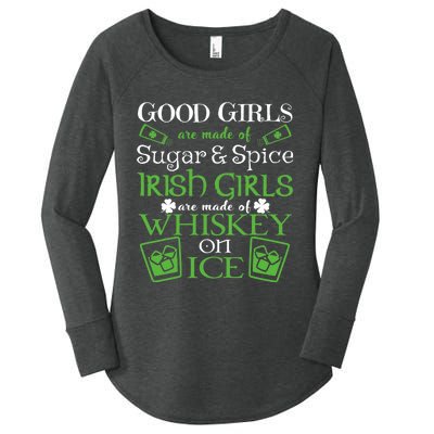 Irish Girl are Whiskey on Ice St. Patrick's Day Women's Perfect Tri Tunic Long Sleeve Shirt