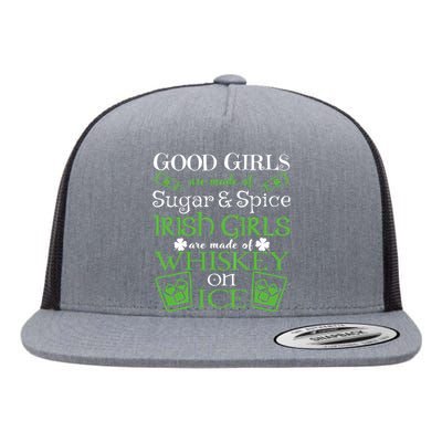 Irish Girl are Whiskey on Ice St. Patrick's Day Flat Bill Trucker Hat