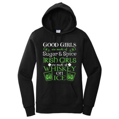 Irish Girl are Whiskey on Ice St. Patrick's Day Women's Pullover Hoodie