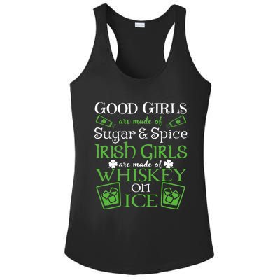 Irish Girl are Whiskey on Ice St. Patrick's Day Ladies PosiCharge Competitor Racerback Tank