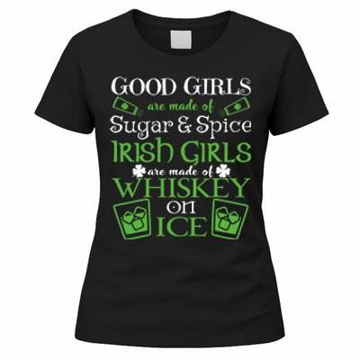 Irish Girl are Whiskey on Ice St. Patrick's Day Women's T-Shirt