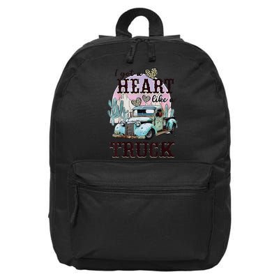 I Got A Heart Like A Truck Runs On Dreams 16 in Basic Backpack
