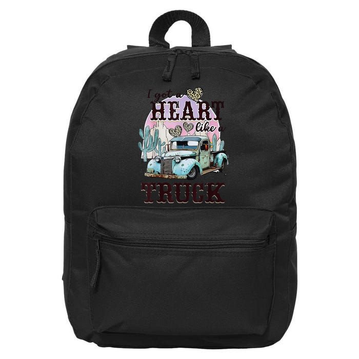 I Got A Heart Like A Truck Runs On Dreams 16 in Basic Backpack