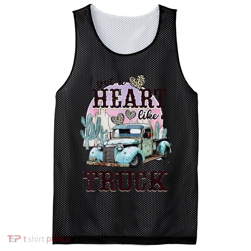I Got A Heart Like A Truck Runs On Dreams Mesh Reversible Basketball Jersey Tank