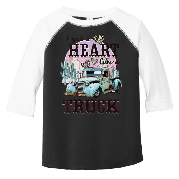 I Got A Heart Like A Truck Runs On Dreams Toddler Fine Jersey T-Shirt