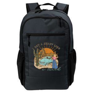 I Got A Heart Like A Truck Western Boho Sunset Girl Desert Daily Commute Backpack