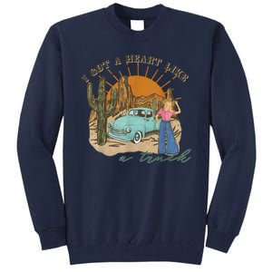 I Got A Heart Like A Truck Western Boho Sunset Girl Desert Tall Sweatshirt