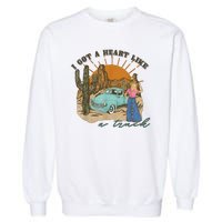 I Got A Heart Like A Truck Western Boho Sunset Girl Desert Garment-Dyed Sweatshirt