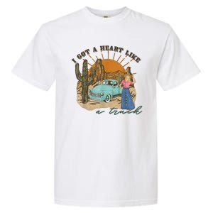 I Got A Heart Like A Truck Western Boho Sunset Girl Desert Garment-Dyed Heavyweight T-Shirt