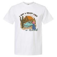 I Got A Heart Like A Truck Western Boho Sunset Girl Desert Garment-Dyed Heavyweight T-Shirt