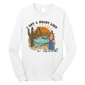 I Got A Heart Like A Truck Western Boho Sunset Girl Desert Long Sleeve Shirt