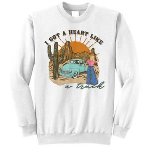 I Got A Heart Like A Truck Western Boho Sunset Girl Desert Sweatshirt