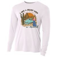 I Got A Heart Like A Truck Western Boho Sunset Girl Desert Cooling Performance Long Sleeve Crew