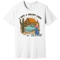 I Got A Heart Like A Truck Western Boho Sunset Girl Desert Premium T-Shirt