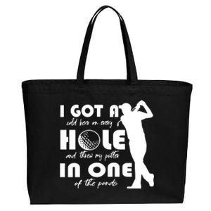 I Got A Hole In One Cotton Canvas Jumbo Tote