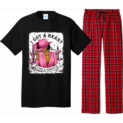 I Got A Heart Like A Truck Western Black Cowgirl African Pajama Set