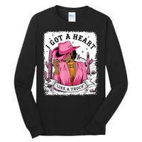 I Got A Heart Like A Truck Western Black Cowgirl African Tall Long Sleeve T-Shirt