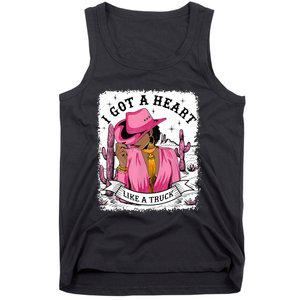 I Got A Heart Like A Truck Western Black Cowgirl African Tank Top