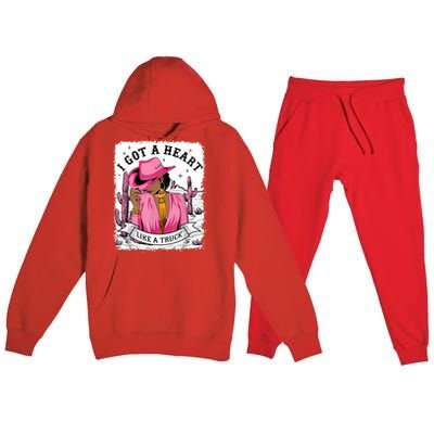 I Got A Heart Like A Truck Western Black Cowgirl African Premium Hooded Sweatsuit Set