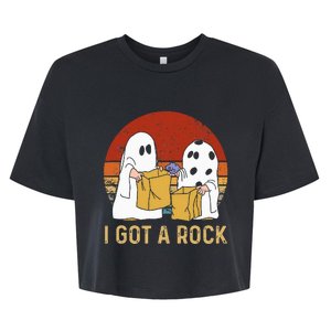 I Got A Rock Halloween Trick Or Treat Ghost Bella+Canvas Jersey Crop Tee