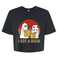 I Got A Rock Halloween Trick Or Treat Ghost Bella+Canvas Jersey Crop Tee