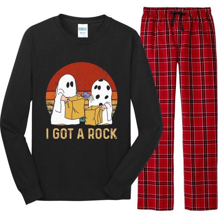 I Got A Rock Halloween Trick Or Treat Ghost Long Sleeve Pajama Set