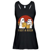 I Got A Rock Halloween Trick Or Treat Ghost Ladies Essential Flowy Tank