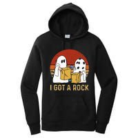 I Got A Rock Halloween Trick Or Treat Ghost Women's Pullover Hoodie