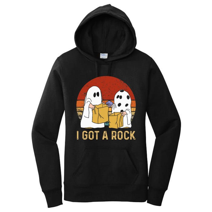 I Got A Rock Halloween Trick Or Treat Ghost Women's Pullover Hoodie