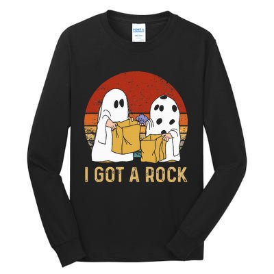 I Got A Rock Halloween Trick Or Treat Ghost Tall Long Sleeve T-Shirt