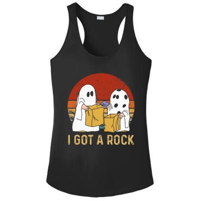 I Got A Rock Halloween Trick Or Treat Ghost Ladies PosiCharge Competitor Racerback Tank