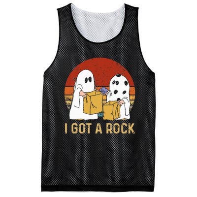 I Got A Rock Halloween Trick Or Treat Ghost Mesh Reversible Basketball Jersey Tank